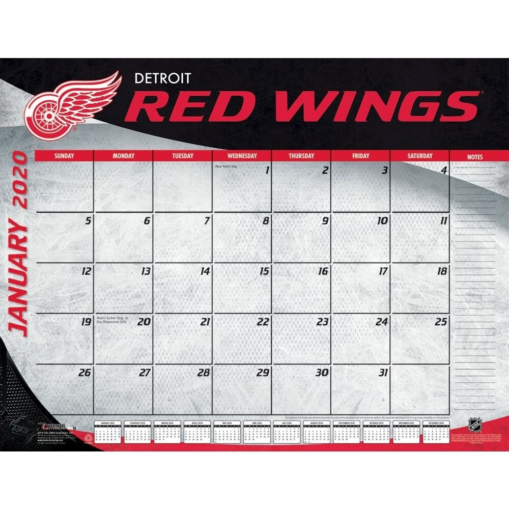 Shop Turner Sports Detroit Red Wings 2020 22x17 Desk Calendar