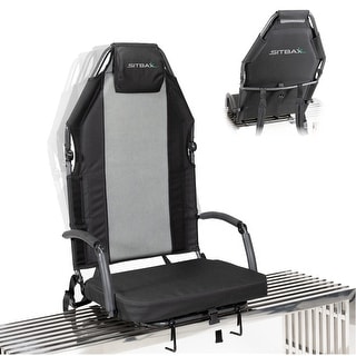 Padded Bleacher Seat – Reclining Stadium Chair with Full Back, Neck Support and 360 Swivel - Patent Pending