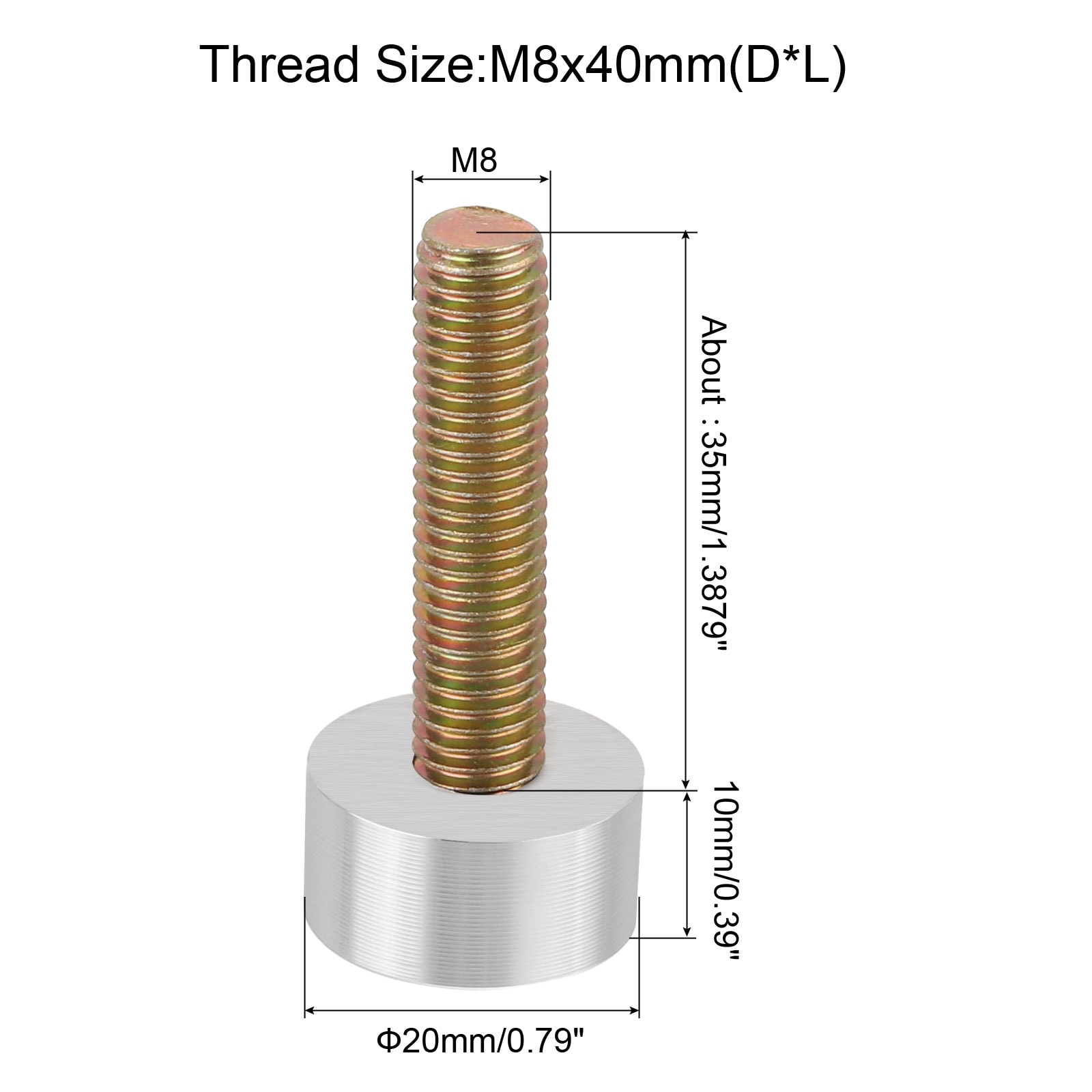 Round Shape Aluminum Disc - with Mounting Screws, Glass Table Top Aluminum Circle Disc Adapter