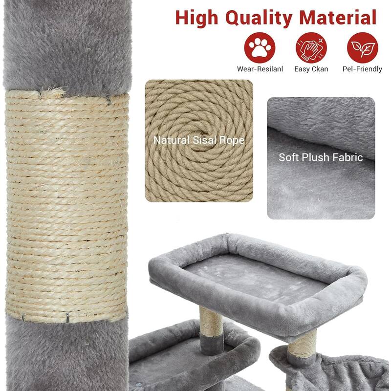 Cat Tree for Large Cats 67 Inches,Multi-Level Cat Tower with Scratching Posts