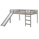 preview thumbnail 8 of 30, Full Size Loft Bed with Slide and Ladder for Kids, Under Bed Storage