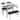 Kitchen Table and Chairs for 4, Dining Table Set with Upholstered Chairs and Bench - 43.3x27.5x30in