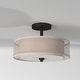 preview thumbnail 3 of 5, Parsons Studio Smoked Iron 3 Light Semi Flush Mount By Minka Lavery
