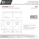 preview thumbnail 10 of 12, STYLISH 32 inch Graphite Black 16G 50/50 Double Bowl Undermount Kitchen Sink - 32" x 18" x 9"