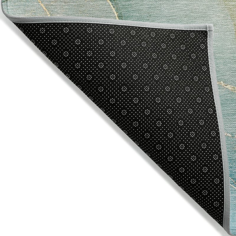 Machine Washable Indoor/ Outdoor Watercolor Chantille Rug