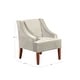 preview thumbnail 6 of 13, Porch & Den Lyric Dove Grey Velvet Swoop Arm Accent Chair