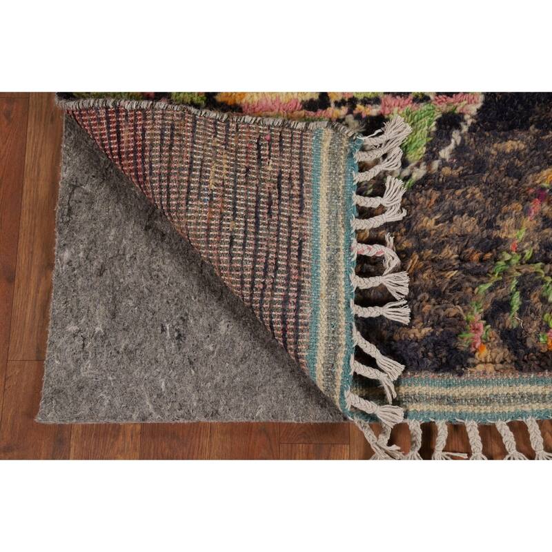 Plush Moroccan Oriental Area Rug Handmade Tribal Wool Carpet - 5'10" x 9'9"