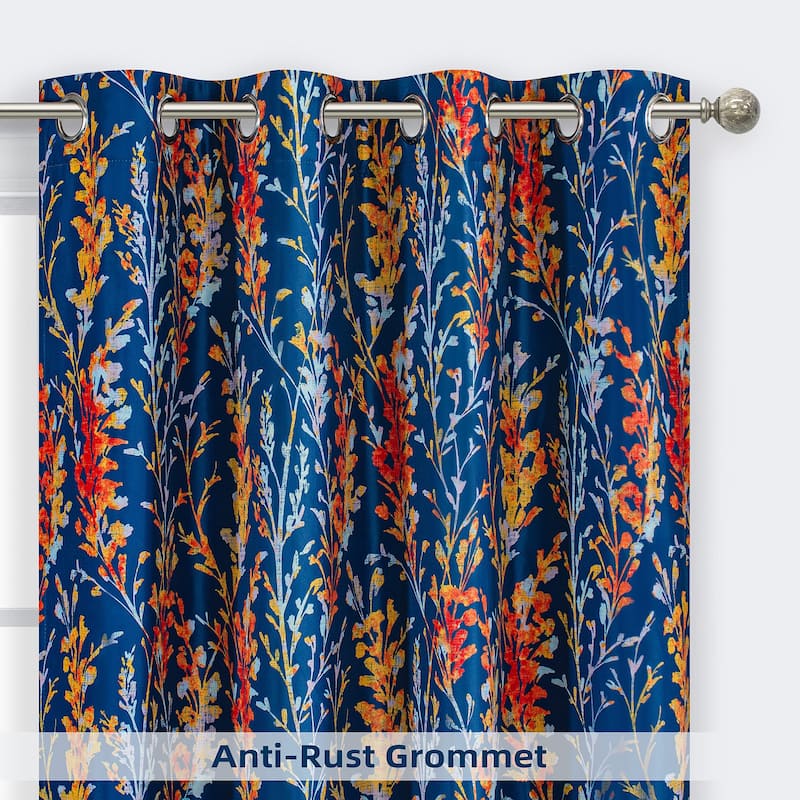DriftAway Heather Curtain 84 Inches Long for Bedroom Blackout Thermal Insulated Curtain