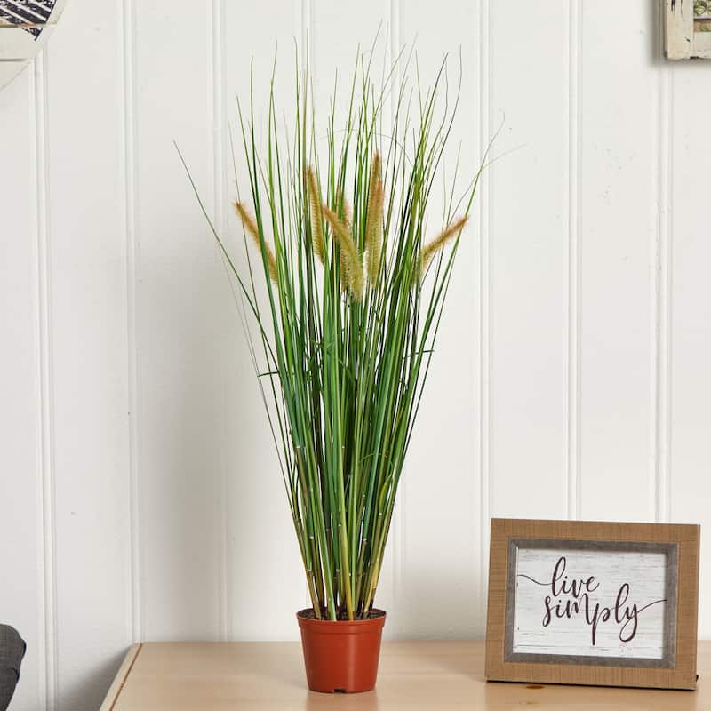 Tall Grass Plant Indoor Decor - 2.5ft Artificial Greenery for Home Office Living Room - 2.5ft.