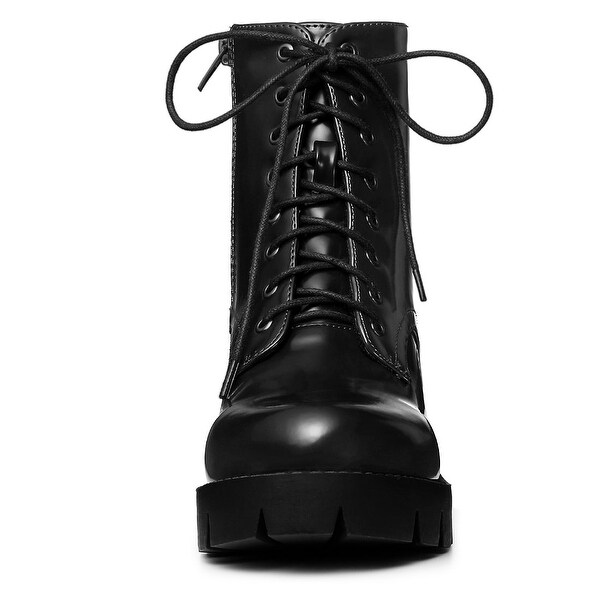 chunky black combat boots