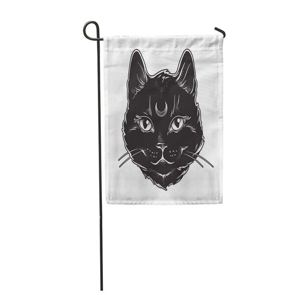 Shop Cute Black Cat With Moon On His Forehead Line And Dot