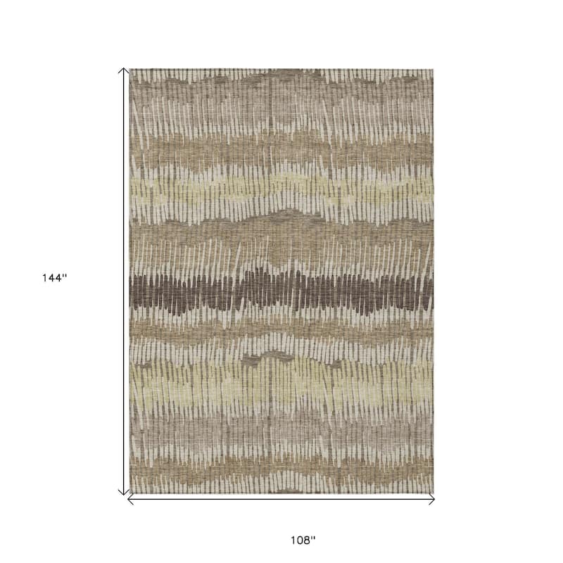 HomeRoots Striped Transitional Rectangle Outdoor Rug