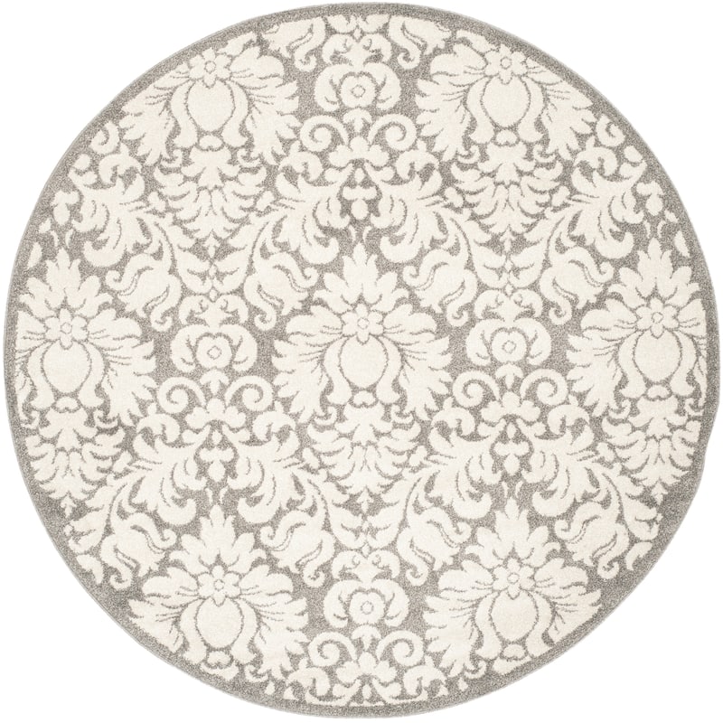 SAFAVIEH Amherst Asseline Modern Rug - 7' Round - Dark Grey/Beige