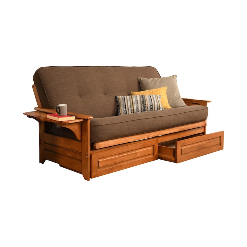 Copper Grove Dixie Oak Full-size 2-drawer Futon Set with Mattress