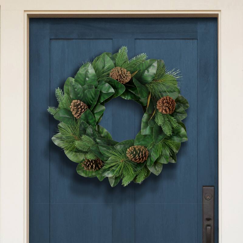 Puleo International 24" Magnolia Wreath - Green