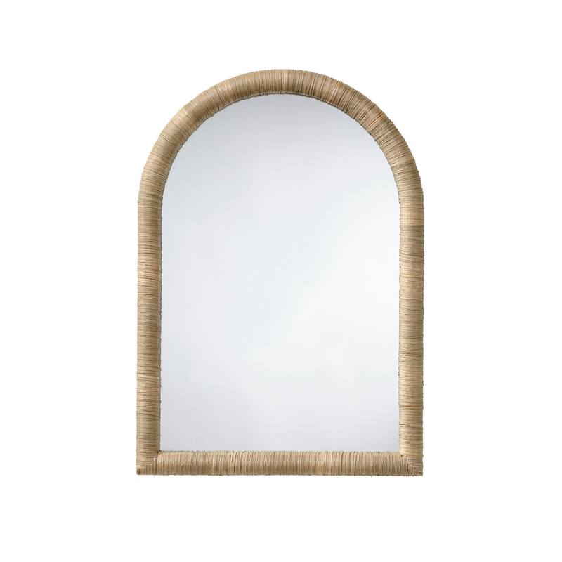 Alden Décor Vista Seagrass Arch Wall Mirror