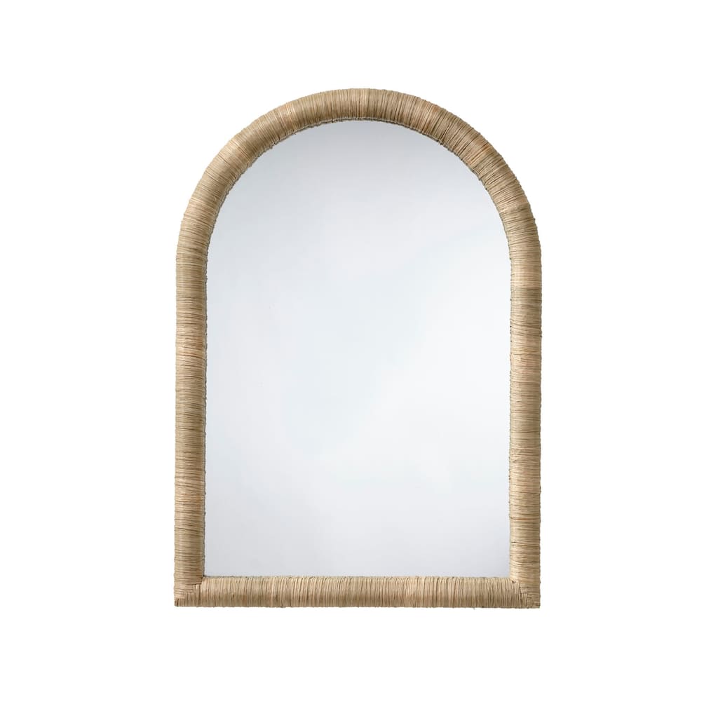 Alden Decor Vista Seagrass Arch Wall Mirror
