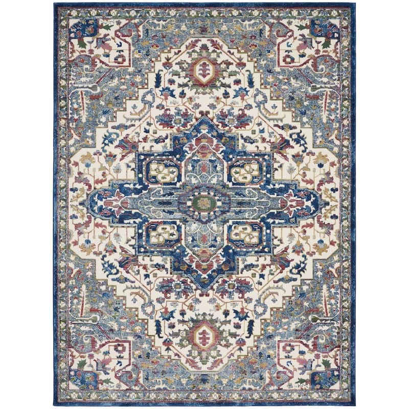 Hosu Power Loomed Distressed Floral Non Skid Area Rug By HomeRoots - 118' X '94' X '0.5
