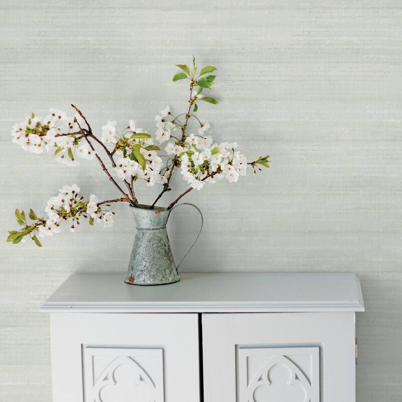 Galerie Wallcoverings Vintage Roses Pretty Script Non-Woven Matte Wallpaper Roll