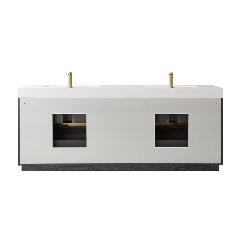 Huesca Bath Vanity with Composite Integral Sink Top and Mirror