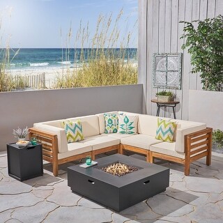 Outdoor wooden store corner sofa