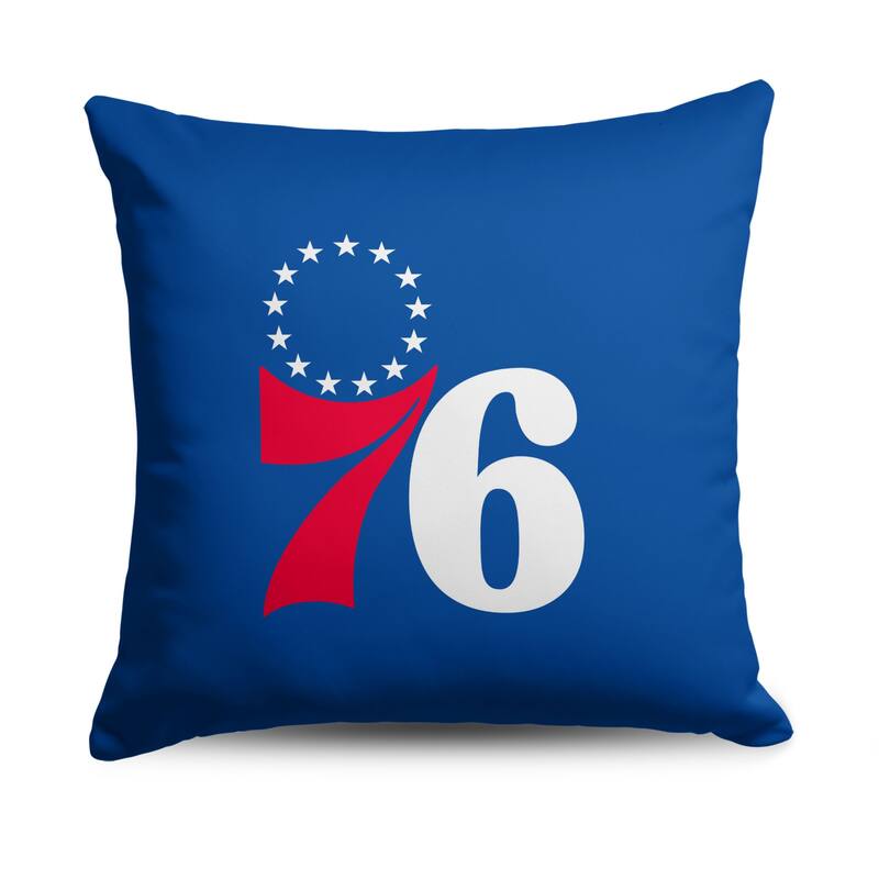 NBA Double Down 18 Inch Throw Pillow - 18" x 18" - Philadelphia 76ers