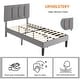 preview thumbnail 11 of 11, Javlergo Twin Size Upholstered Bed Frame Kids Bed with Height Adjustable Headboard for Boys & Girls Comfortable Sleep
