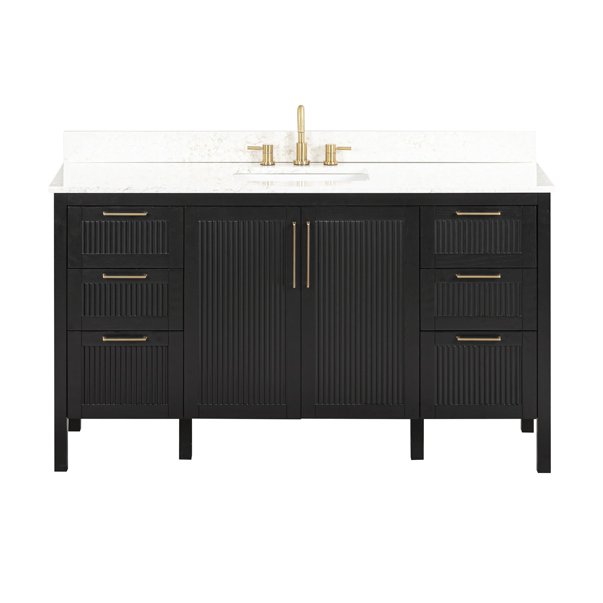 Avanity LUKA-VS61-AL Luka 60" Free Standing Single Basin Vanity Set