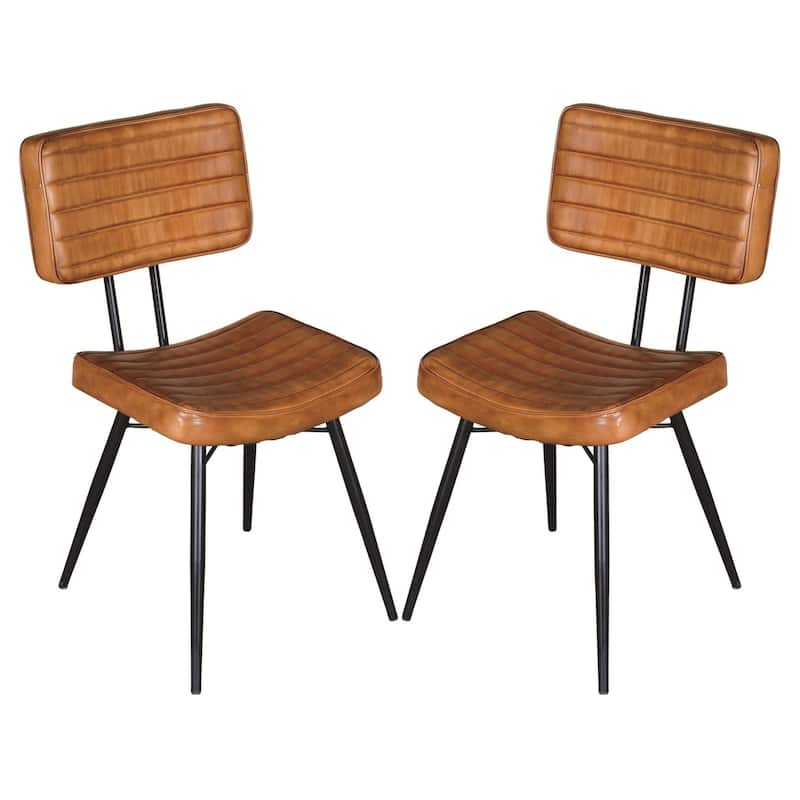 Metal Frame Tufted Side Chairs,Dining Chair (Set of 2)