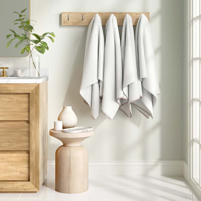 Linery & Co. Quick-Dry Cotton and Decorative Border Towel Set