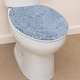 preview thumbnail 112 of 189, Home Weavers Waterford Collection Cotton Toilet Lid Rug | Elastic Fit | Fit Most Standard Toilet Lid | 18"x18" Blue
