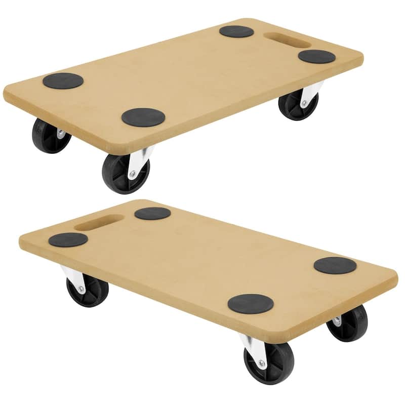 Mount-It! Small Platform Wooden Mover Dolly - 2
