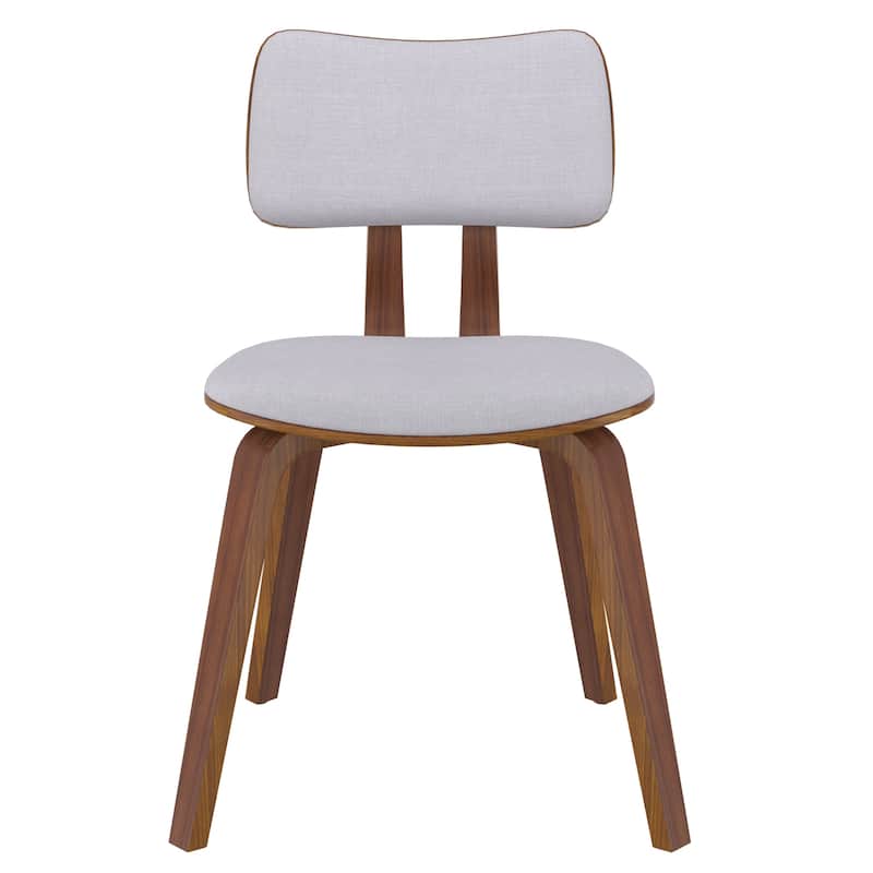 Mid-Century Modern Faux Leather and Wood Side Chair