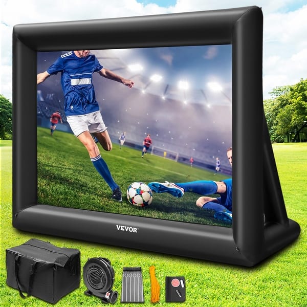 slide 2 of 12, VEVOR Inflatable Movie Screen 20/24FT Inflatable Projector Screen for outside with Air Blower 20FT