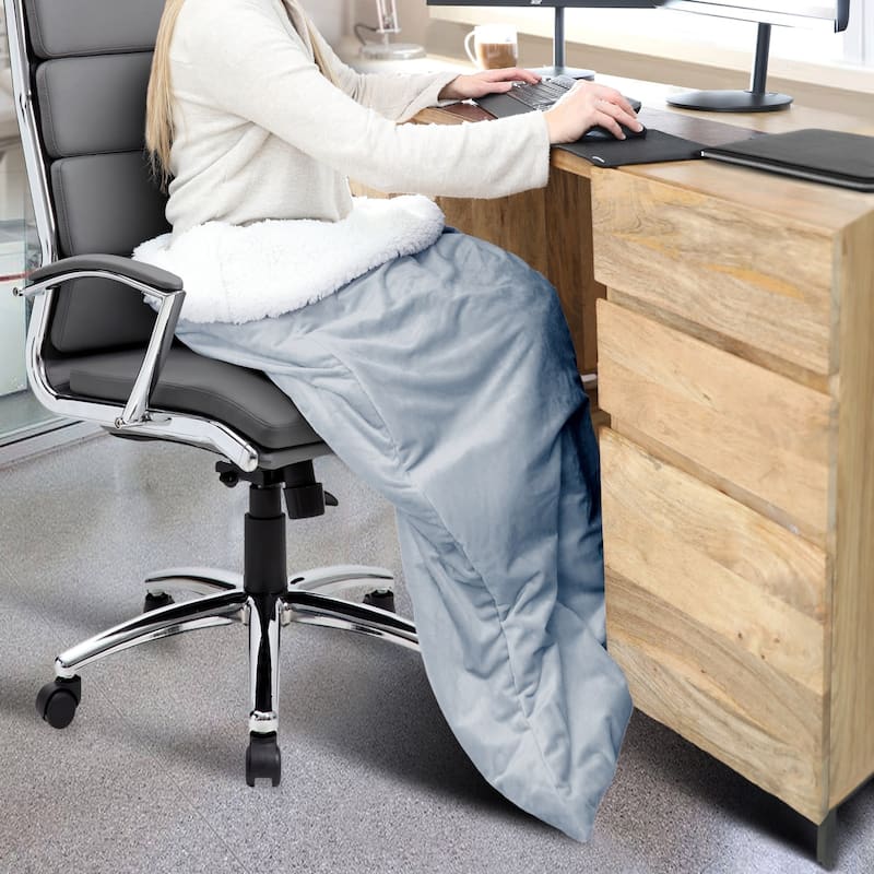 The Work Sack Velvet and Sherpa Wearable Throw