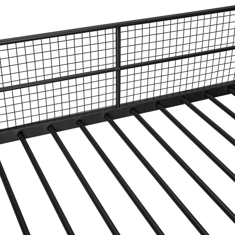 Space-Saving Twin-Over-Full Metal Bunk Bed with Built-In Wardrobe, Step Ladder, and Storage Options