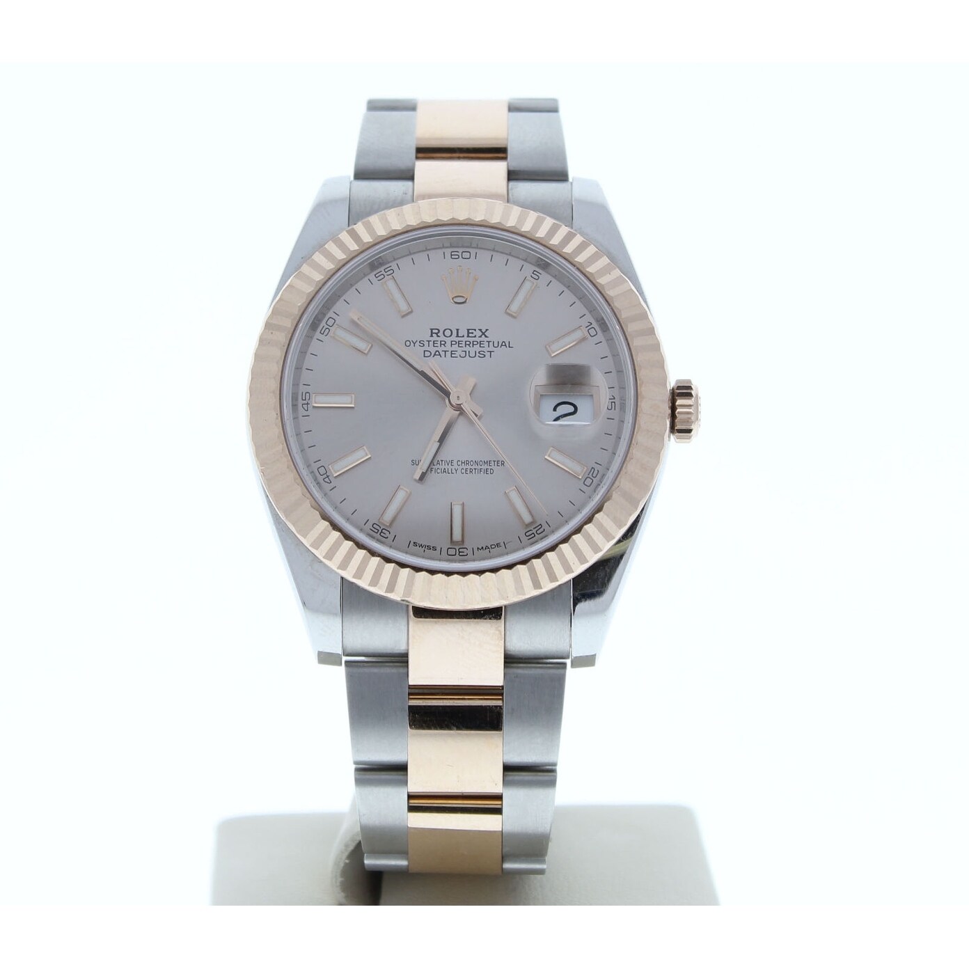 Shop Preowned 126331 Rolex Datejust Sundust Index Dial Fluted Bezel Oyster Band Sundust Index Dial Overstock 31843363