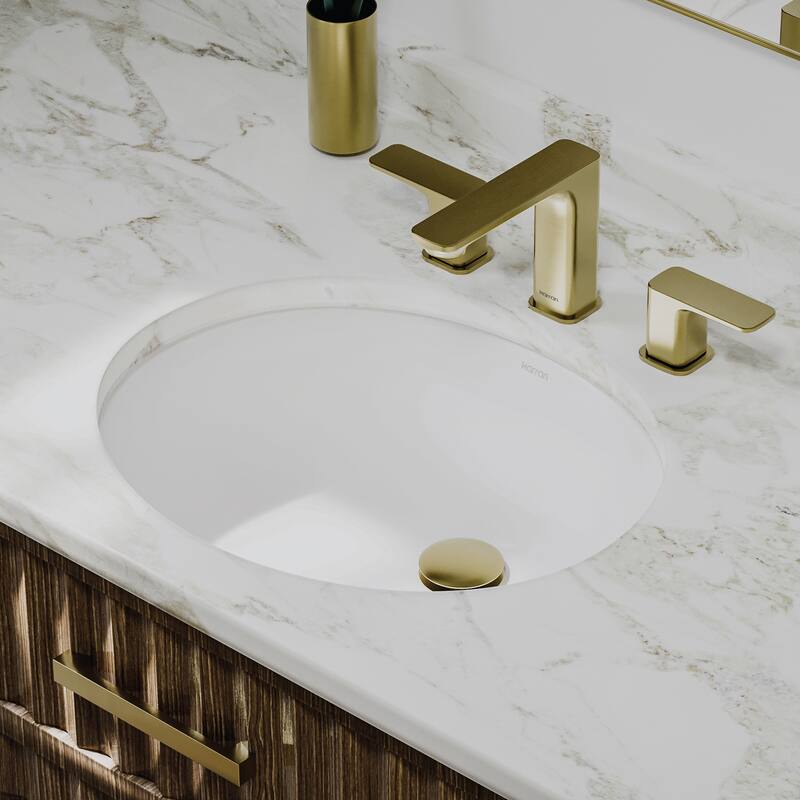 Karran Valera 19" Oval Undermount Vitreous China Bathroom Sink in White