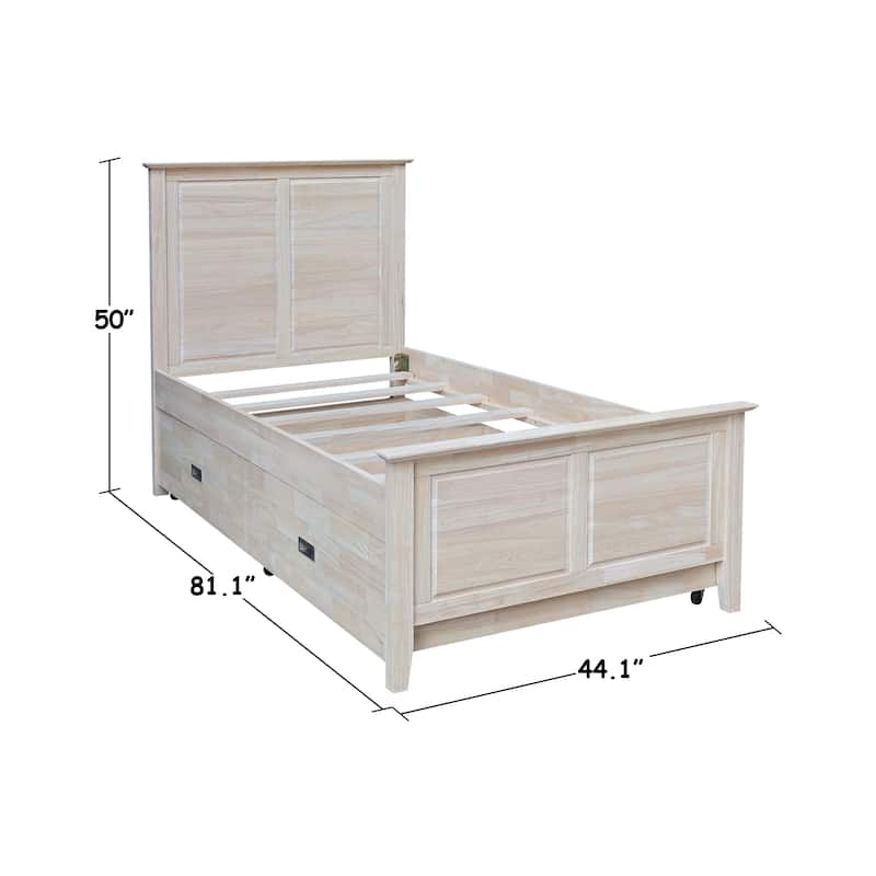 Heritage Solid Wood Twin Trundle Bed