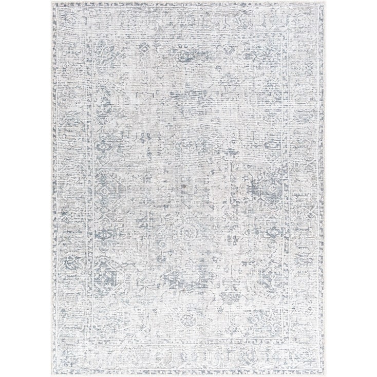 Livabliss Embrace Traditional Area Rug - 7'10" x 10' - Denim/Light Slate