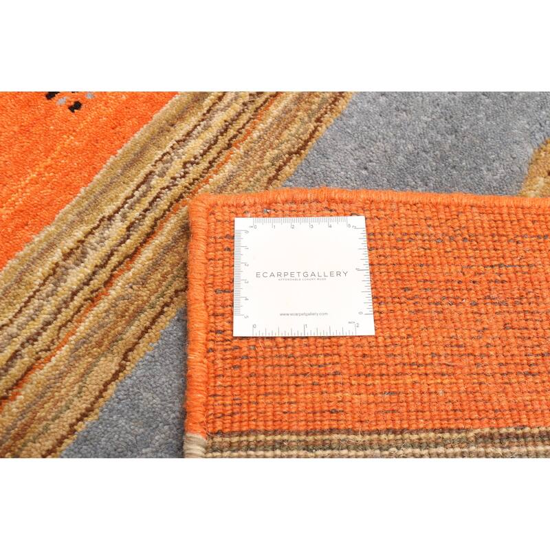 ECARPETGALLERY Hand Loomed Kashkuli Gabbeh Multi Color Wool Rug - 3'11 x 5'11
