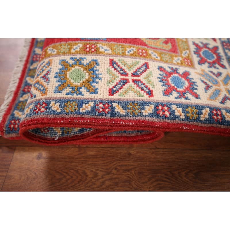 Kazak Oriental Accent Rug Hand-Knotted Traditional Wool Carpet - 2'1" x 3'0"