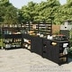 preview thumbnail 45 of 53, Extendable Solid Wood Kitchen Island with Stainless Top Drawers and Wheels