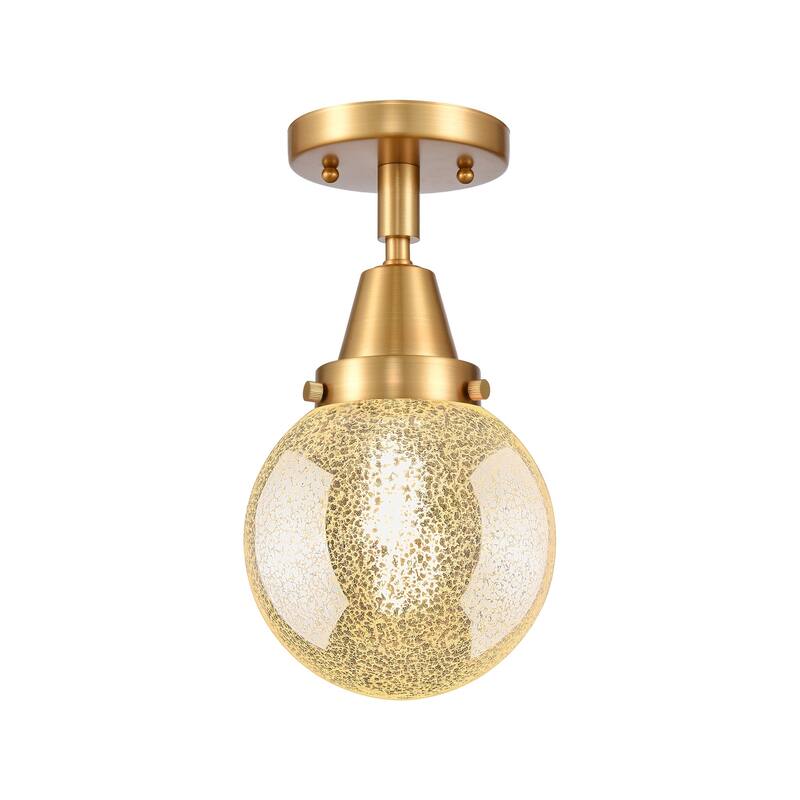 Innovations Lighting 447-1C-11-6 Beacon Flush Mount Beacon 6" Wide - Satin Gold / Mercury
