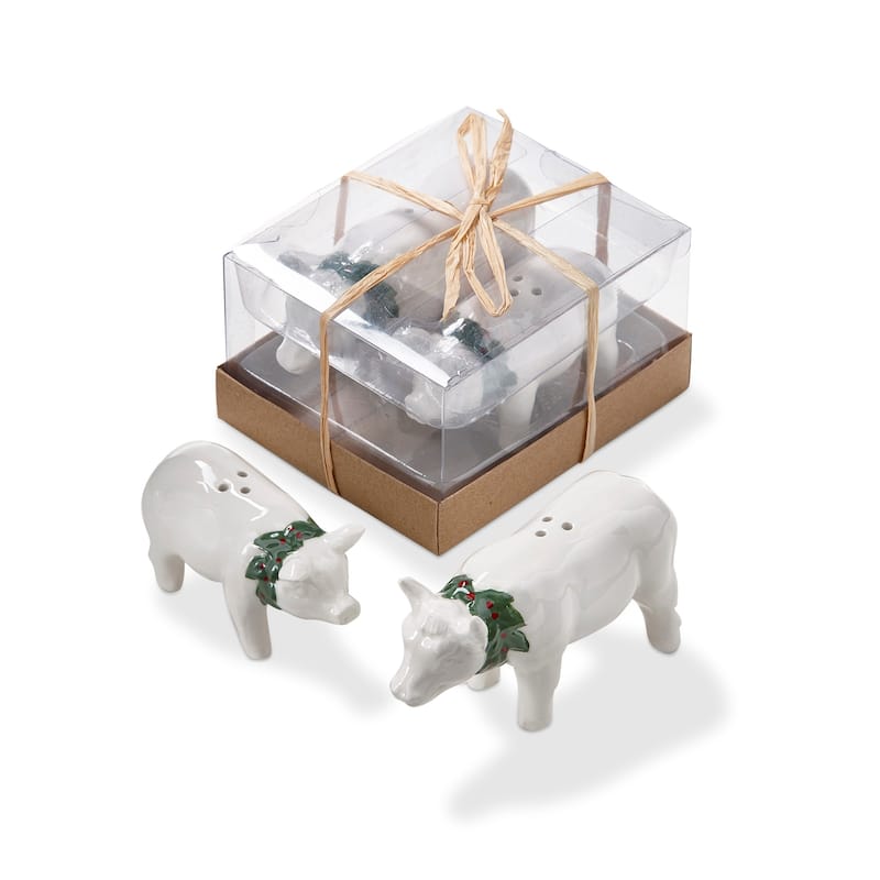 Nutmeg & Lola Cow & Pig Salt & Pepper Shaker Set of 2