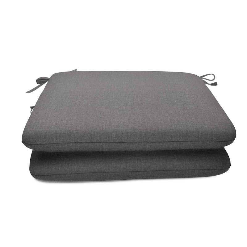 Sunbrella 20 x 18 solid fabric seat pad(2 pack) - Cast Slate