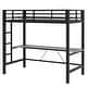 preview thumbnail 14 of 64, Gaming Loft Bed with RGB LED Light & USB Charge Station, Metal Loft Bed Frame w/Built-in Desk & Full-Length Guardrails