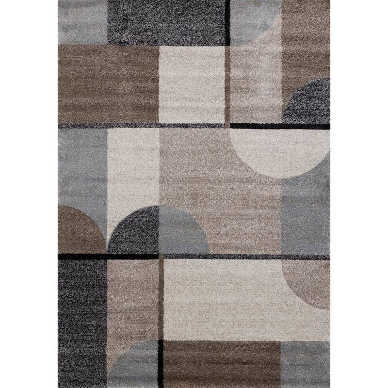 HomeRoots Geometric Modern Rectangle Area Rug - 5' X 8'