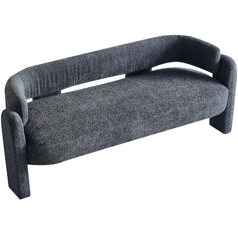 Stylish Boucle Sofa with High-Density Foam & Easy Assembly - 700 lbs Capacity