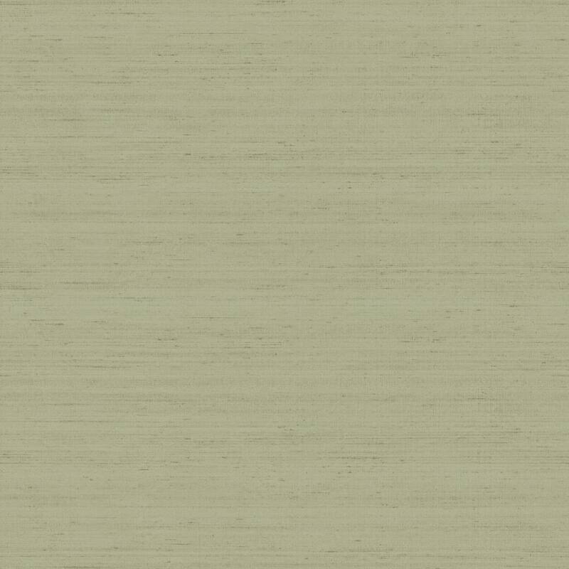 Galerie Wallcoverings Synergy Collection Slub Silk Matte Finish Vinyl on Non-woven Wallpaper Roll - 33-feet long x 21-inches wide - Green